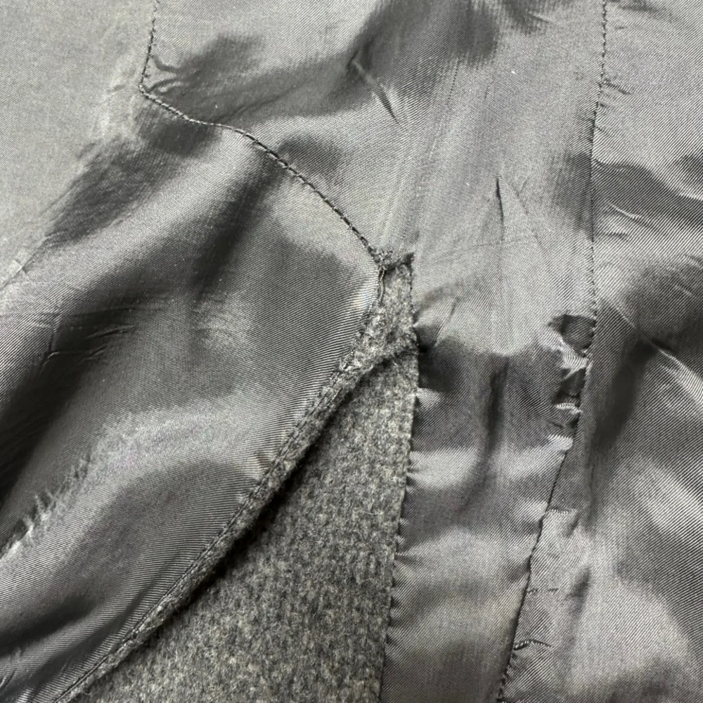 Giorgio Armani ~ Women’s Wool Mohair Alpaca Gray Trench Car Coat ~ Sz 8 ~ VTG - Picture 15 of 16